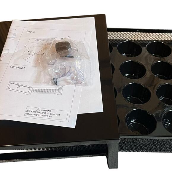 Coffee Pod Holder Drawer Storage Rack in Black - Picture 4 of 4